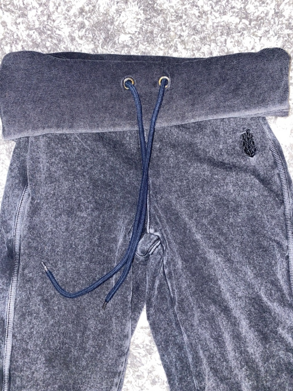 FP Movement by Free People Dark Navy Velour Boot Cut Pants